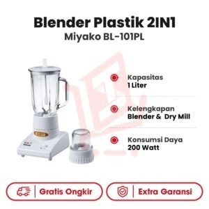 Blender 2in1 Plastik Miyako BL-101PL