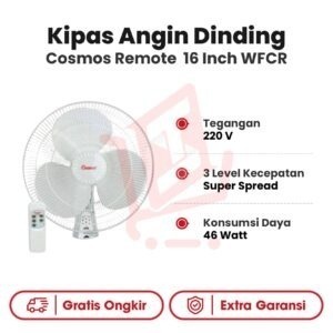 Kipas Angin Dinding Cosmos Remote 16INC WFCR