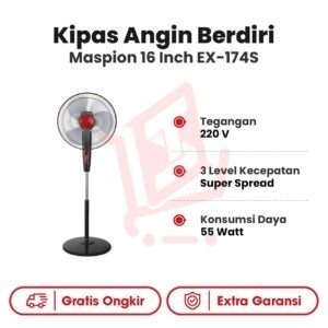 Kipas Angin Berdiri Maspion 16Inch EX-174S