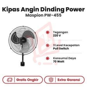 Kipas Angin Dinding Power Maspion PW-455