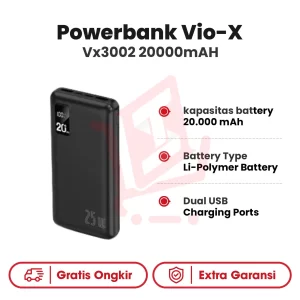 Powerbank Vio-X VX3002 20000mAH