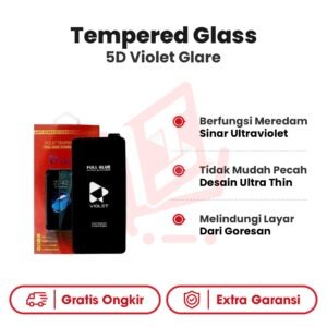 Tempered Glass 5D Violet Glare