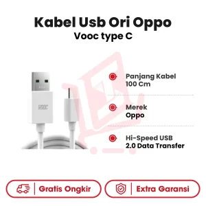 Kabel Usb Ori Oppo Vooc Type C