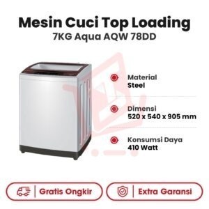 Mesin Cuci Top Loading 7KG Aqua AQW78DD