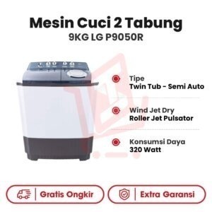 Mesin Cuci 2 Tabung LG 9KG