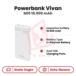 Powerbank Vivan M10 10.000 mAh