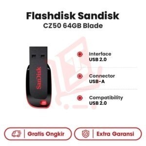 Flashdisk Sandisk CZ50 64GB Blade