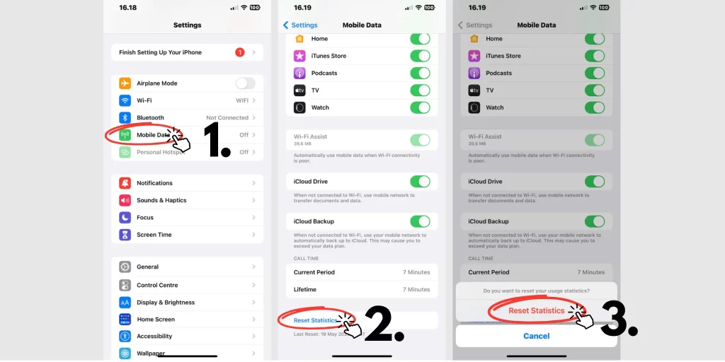 Gambar memori iphone penuh karena statistic seluler