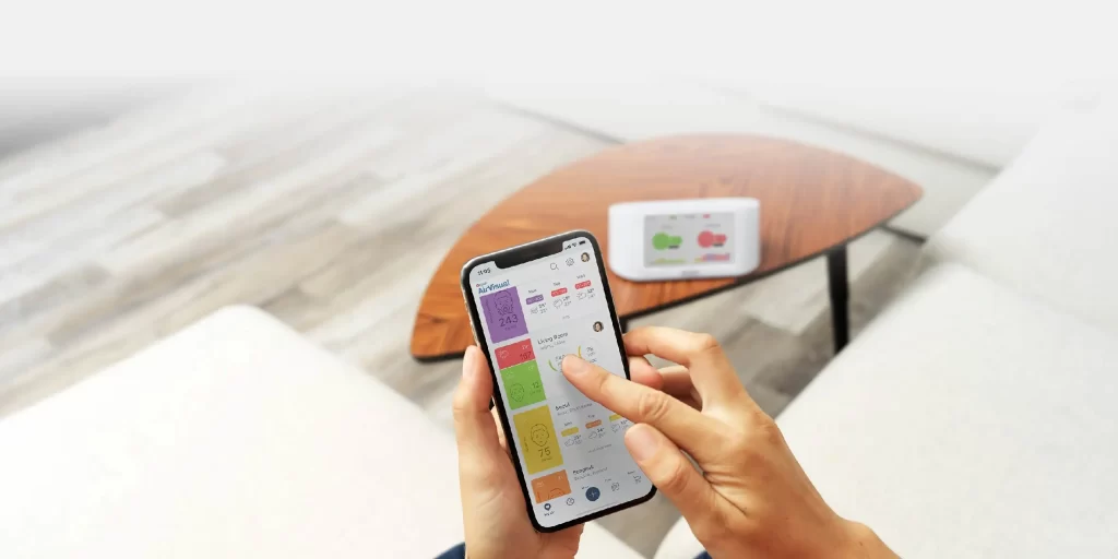 Gambar menginstal aplikasi pintar IQAir
