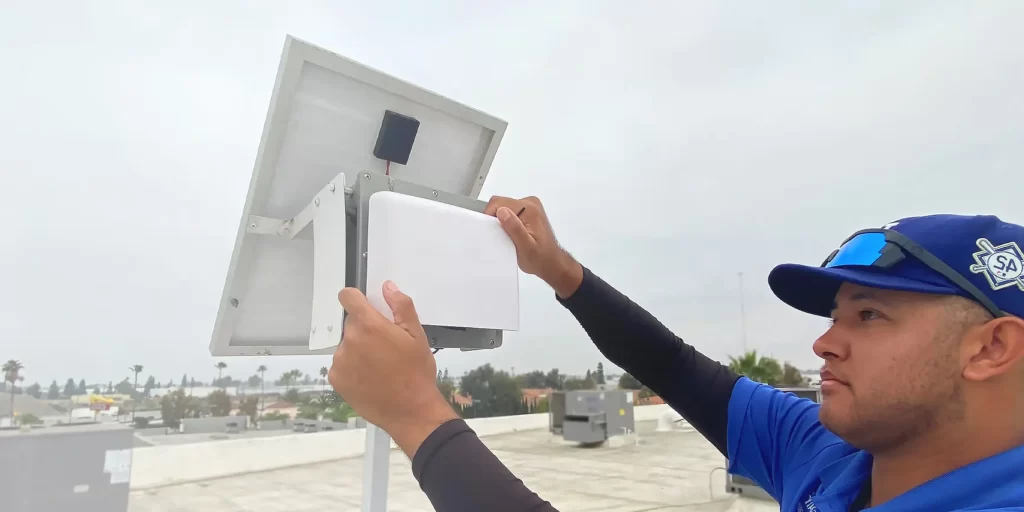 Gambar menginstal aplikasi pintar IQAir outdoor