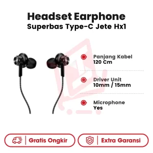 Headset Earphone Superbas Type-C Jete HX1