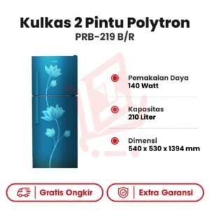 Kulkas 2 Pintu Polytron PRB-219 R/B