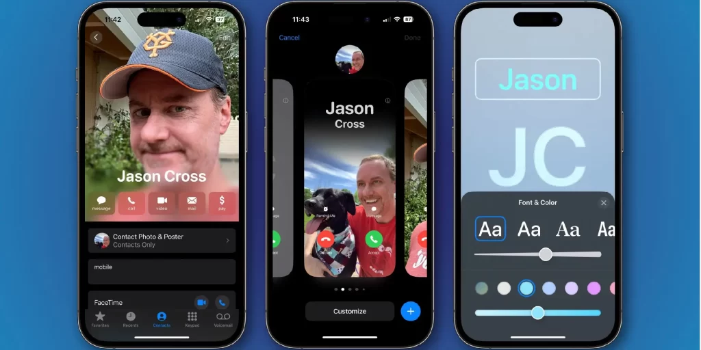 ios 17 poster kontak 
