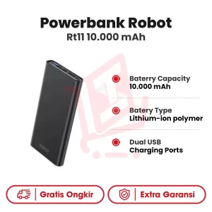 Powerbank Robot RT11 10.000 mAh