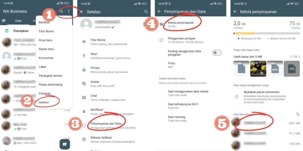whatsapp keluar sendiri karena penyimpanan wa penuh