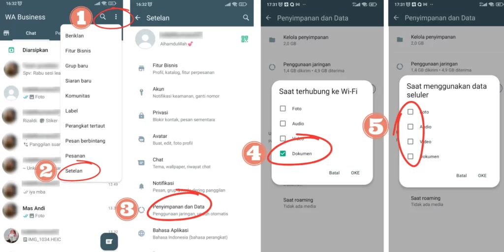 whatsapp keluar sendiri karena unduh file otomatis