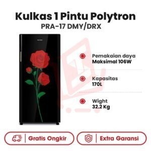 Kulkas 1 Pintu Polytron PRA-17 DMY/DRX