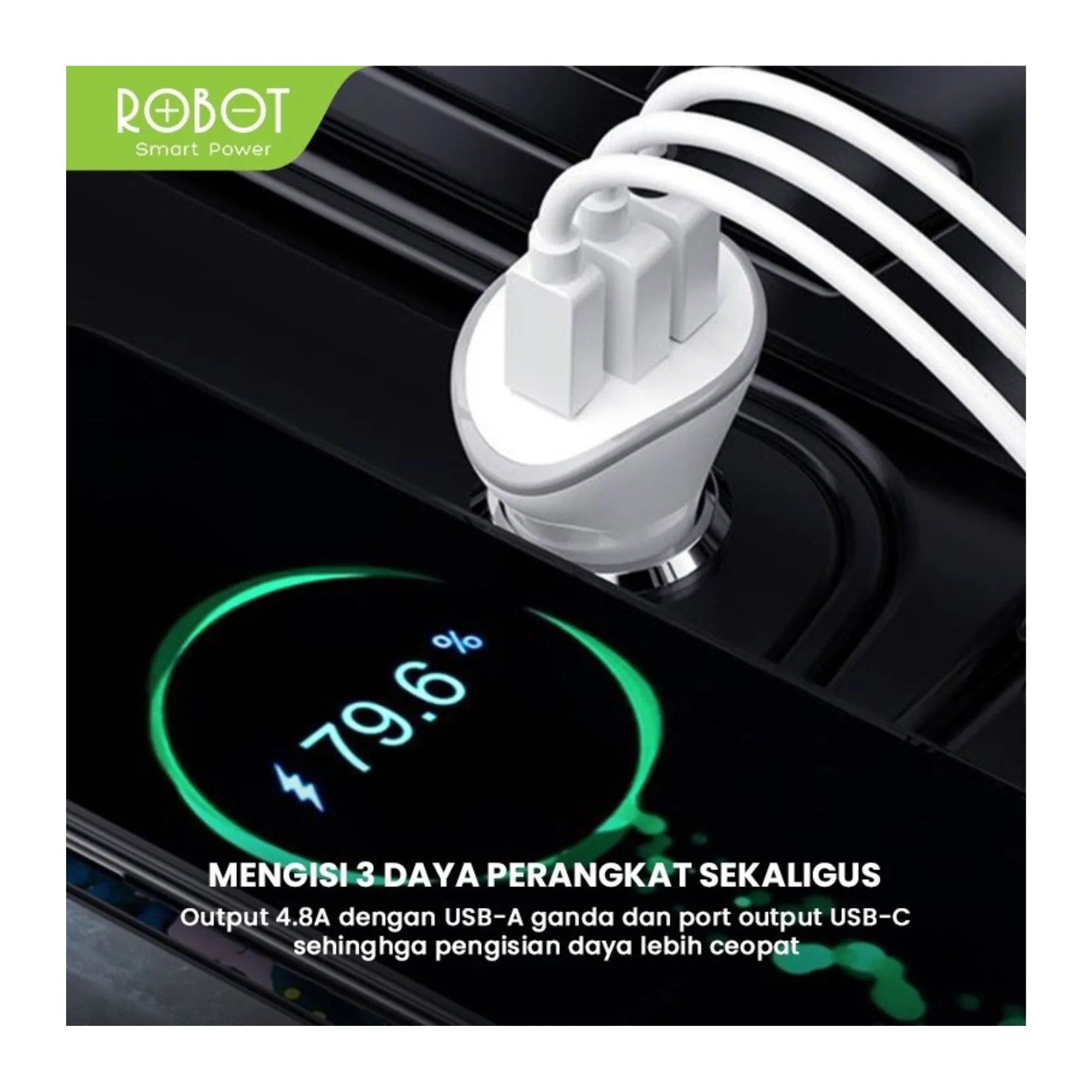 Plugin ROBOT RT-C08 3USB - Gambar 3