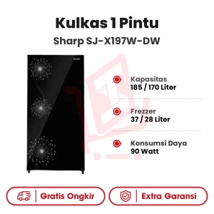 Kulkas 1 Pintu Sharp SJ-X197W-DW