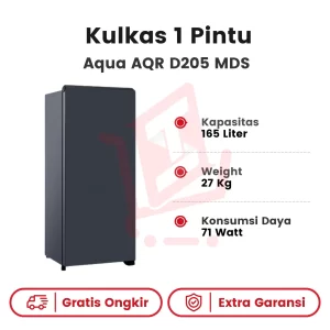 Kulkas 1 Pintu Aqua AQR D205