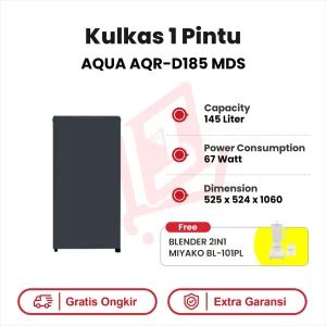 Kulkas 1 Pintu Aqua AQR D185 MDS