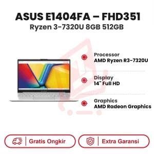 Laptop Asus E1404FA AMD Ryzen R3-7320U 8GB 512GB Win11