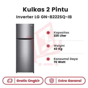 Kulkas 2 Pintu Inverter LG GN-B222SQ-IB