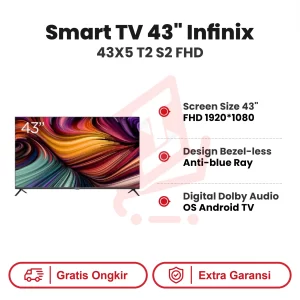 Smart TV 43" FHD Infinix 43X5 T2 S2