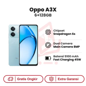 Oppo A3x 6+128GB Garansi Resmi