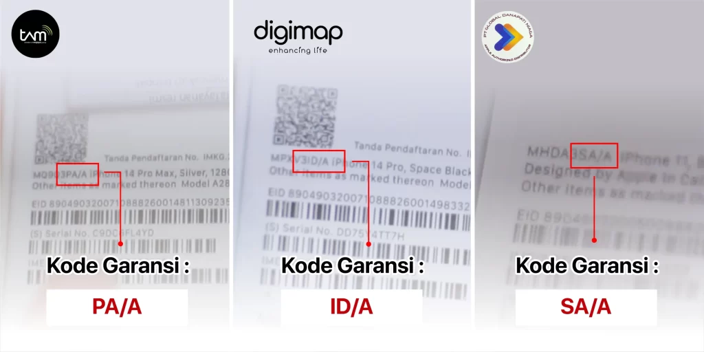 kode garansi resmi iphone 