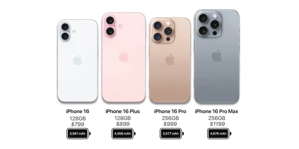 spesifikasi iphone 16 baterai