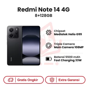 Xiaomi Redmi Note 14 4G 8+128GB Garansi Resmi