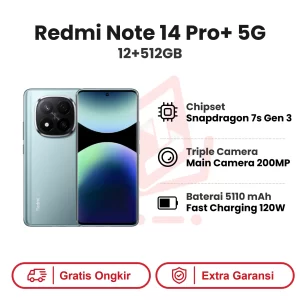 Xiaomi Redmi Note 14 Pro+ 5G 12+512GB Garansi Resmi