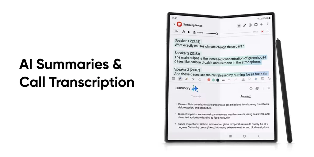 AI Summaries dan Call Transcription