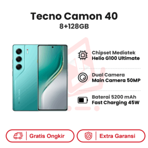 Tecno Camon 40 8+128GB Garansi Resmi