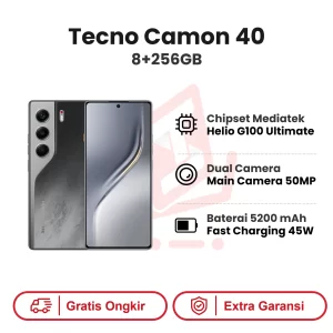 Tecno Camon 40 8+256GB Garansi Resmi