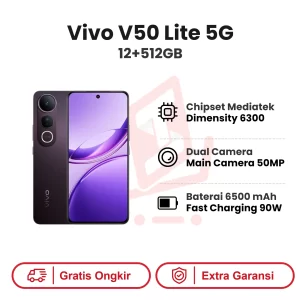 Vivo V50 Lite 5G 12+512GB Garansi Resmi