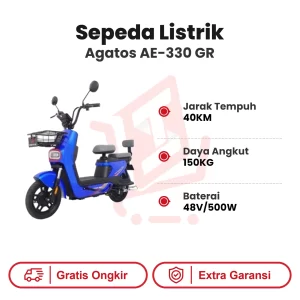 Sepeda Listrik Agatos AE-330 GR