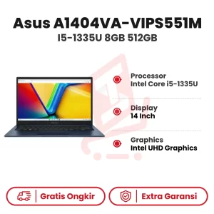 Laptop Asus A1404VA-VIPS551M I5-1335U 8GB 512GB SSD WIN11
