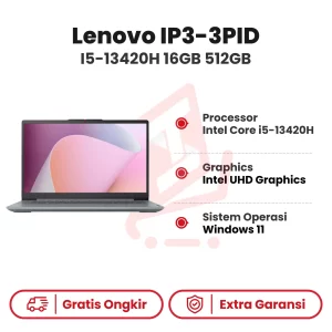 Laptop Lenovo IP3-3PID I5-13420H 16GB 512GB  SSD  WIN11