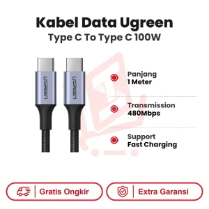 Kabel Data Ugreen Type C To Type C 100W 1M (70427/15271)