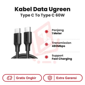 Kabel Data Ugreen Type C To Type C 60W 1M (35218/50997)