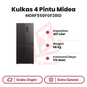 Kulkas 4 Pintu Midea MDRF550FGF28ID