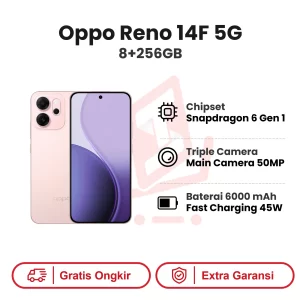 Oppo Reno 14F 5G 8+256GB Garansi Resmi