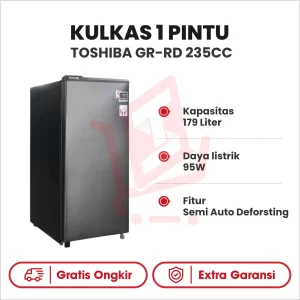 Kulkas 1 Pintu Toshiba GRRD 235CC