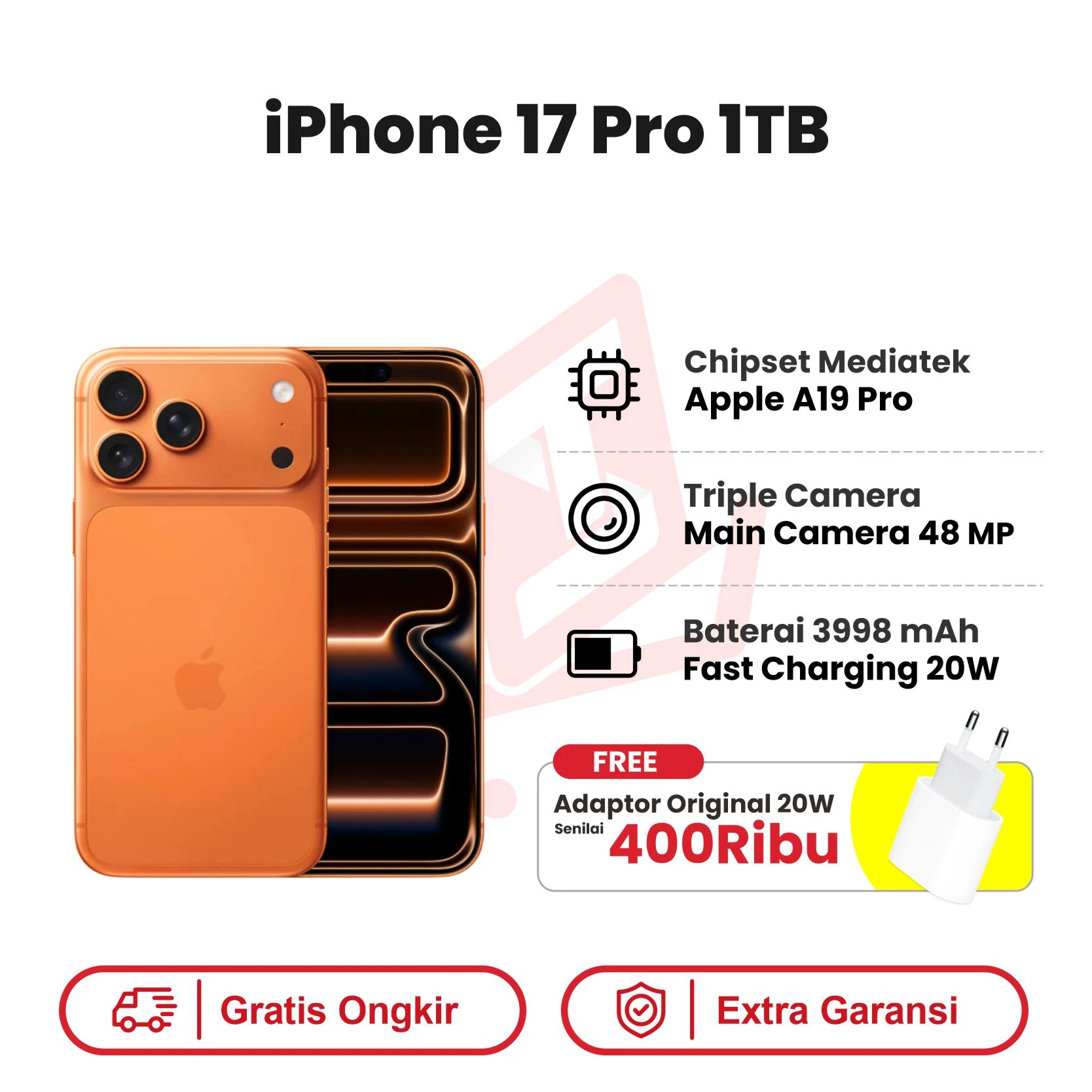 iphone 17 pro 1tb orange adaptor