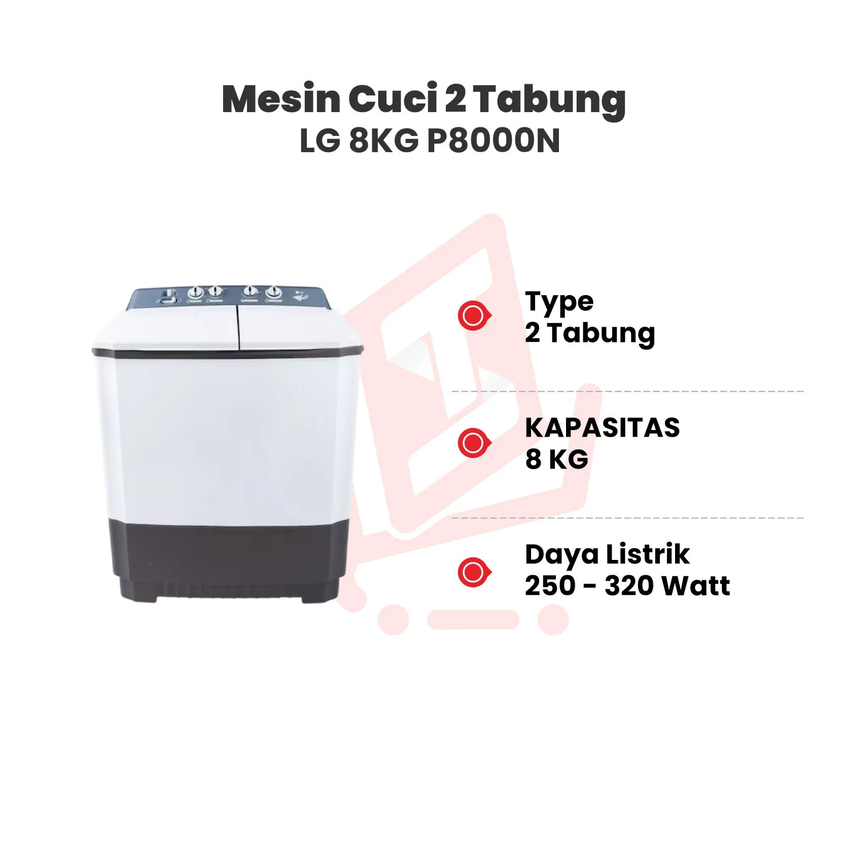mesin cuci lg p8000n